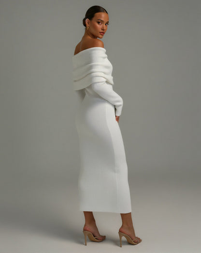ANGELICA Knit Off-Shoulder Maxi Dress